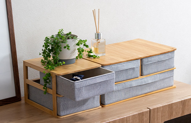 家中どこでも使える万能キャビネット！Gudeeの卓上収納ケースで