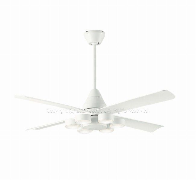 大風量 傾斜対応 LED 電球色 6灯 ダイコー製シーリングファンライト