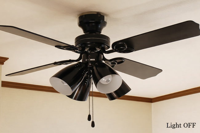 LED 電球色/昼白色 4灯 軽量 東京メタル工業製シーリングファンライト