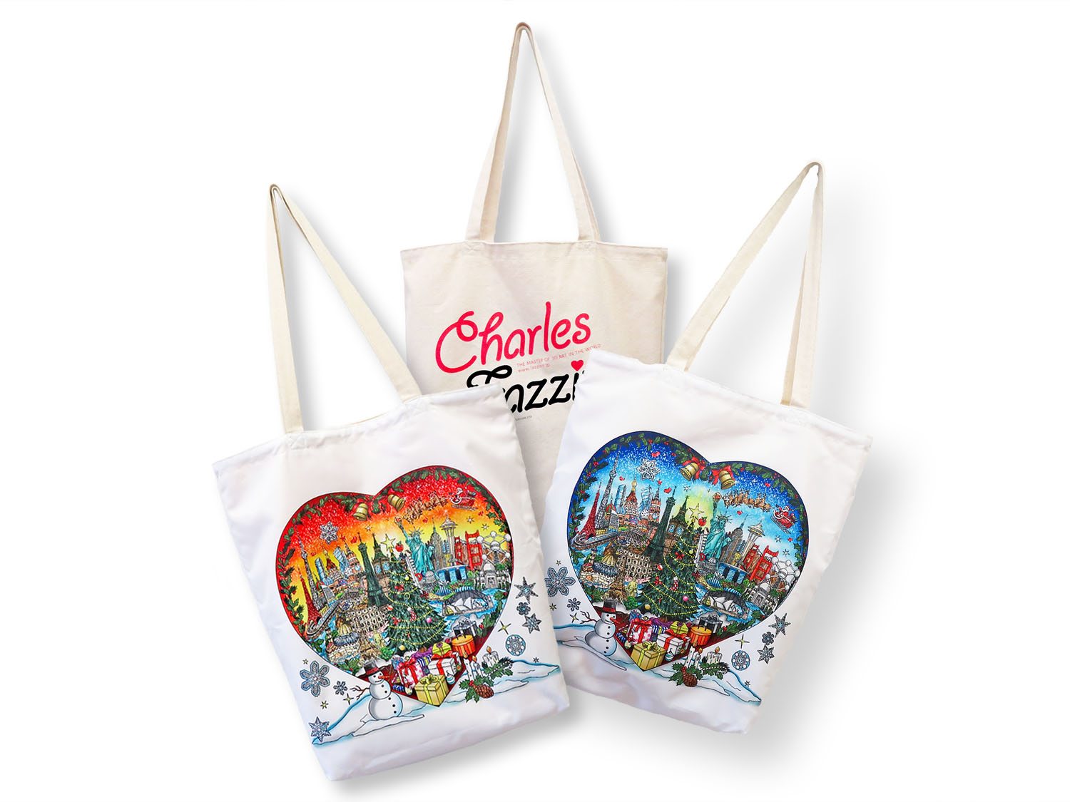 アートグッズ：リバーシブル・トートバッグ（クリスマスラブ