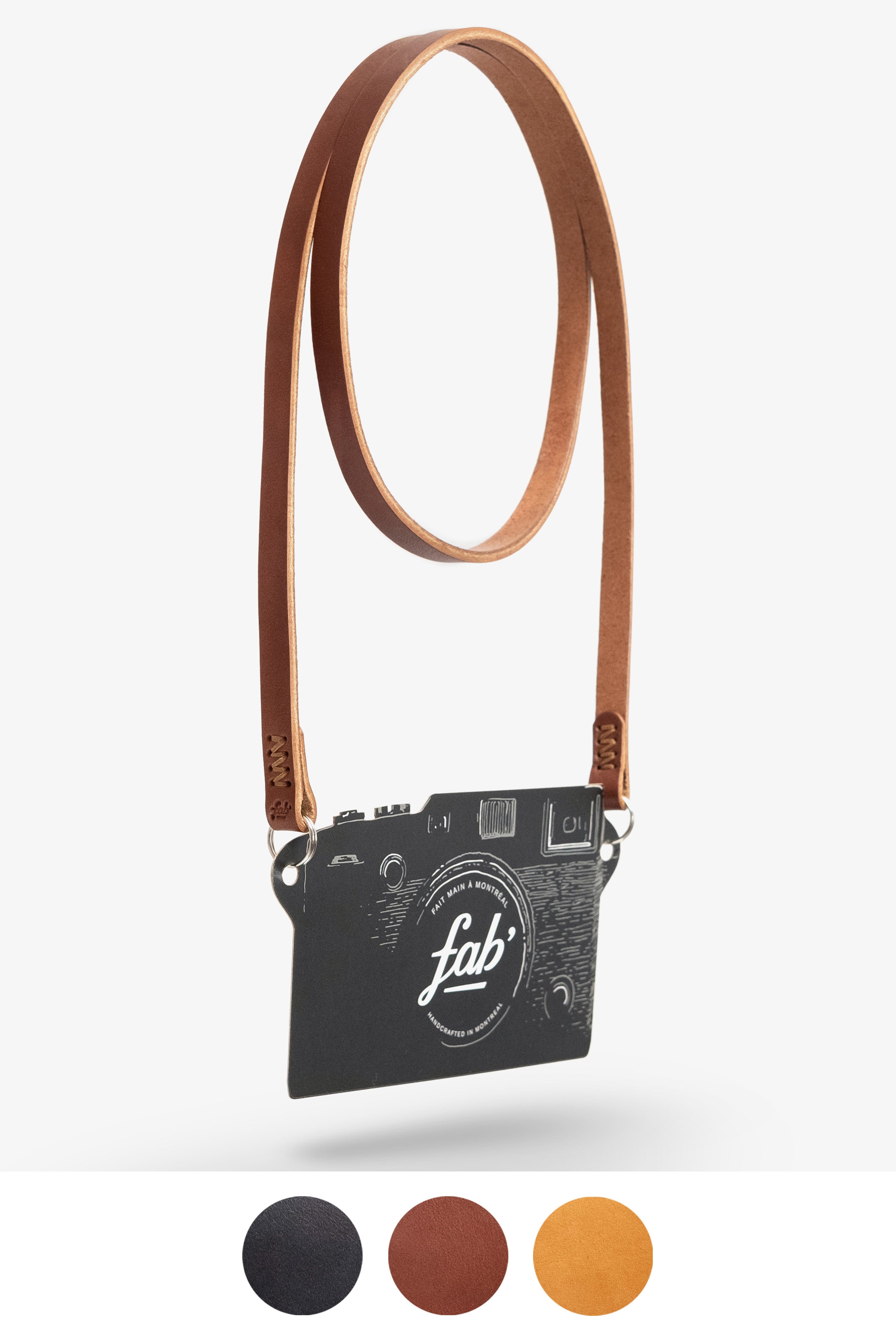 Leather camera strap (model F4)