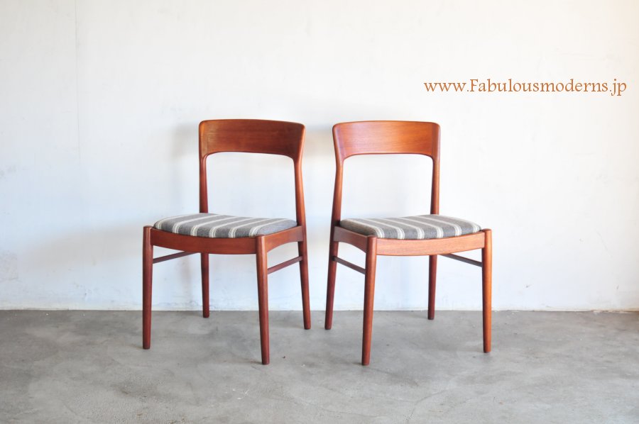 Henning Kjaernulf Model 26 Teak chair set 2脚セット 時を経ても