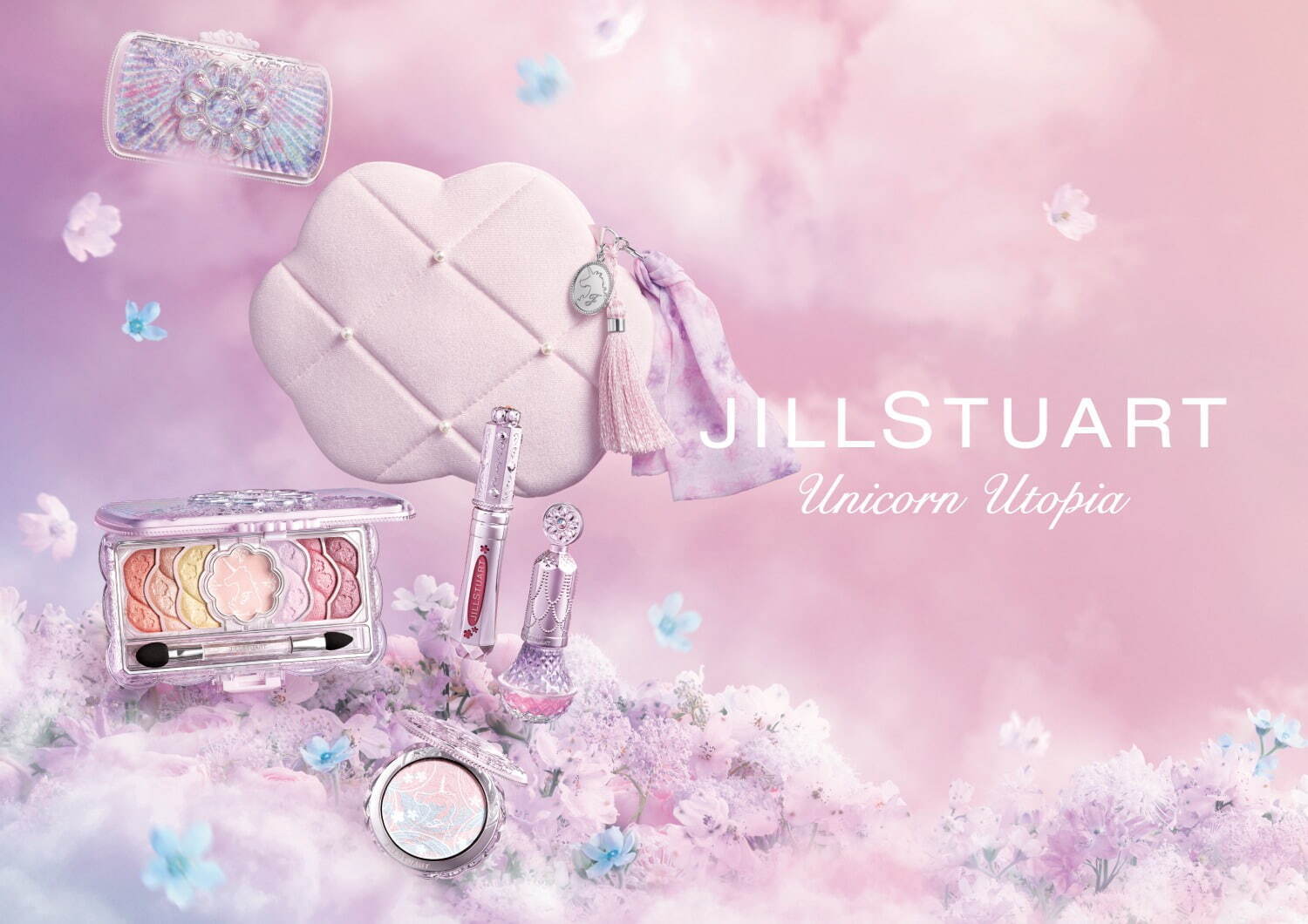ジルスチュアート23年クリスマスコフレ、“ユニコーンが誘う花園”着想の