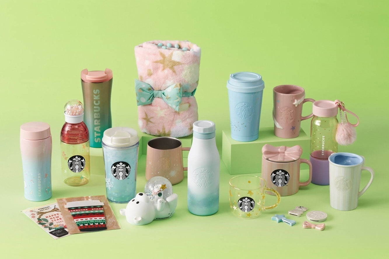 スターバックスのクリスマス限定グッズ - 雪モチーフのボトルやスノー