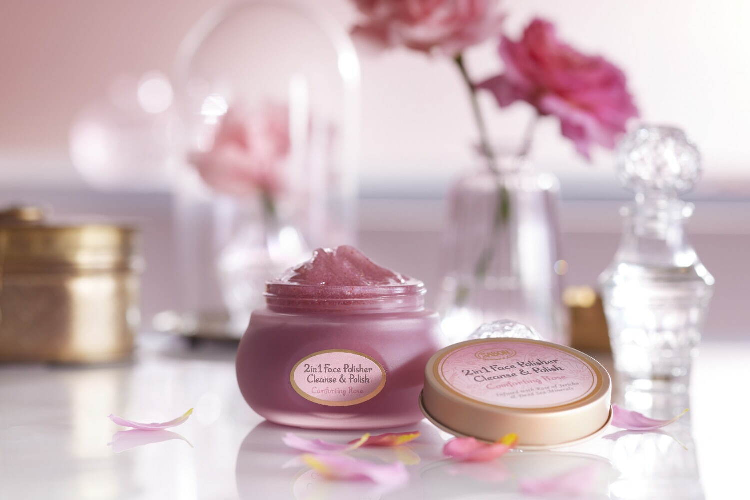 SABON“ローズの香り”23年夏スキンケア、とろけるスクラブ洗顔