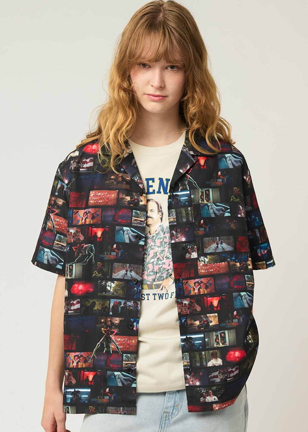 グラニフ×「ストレンジャー・シングス 未知の世界」デモゴルゴン開襟