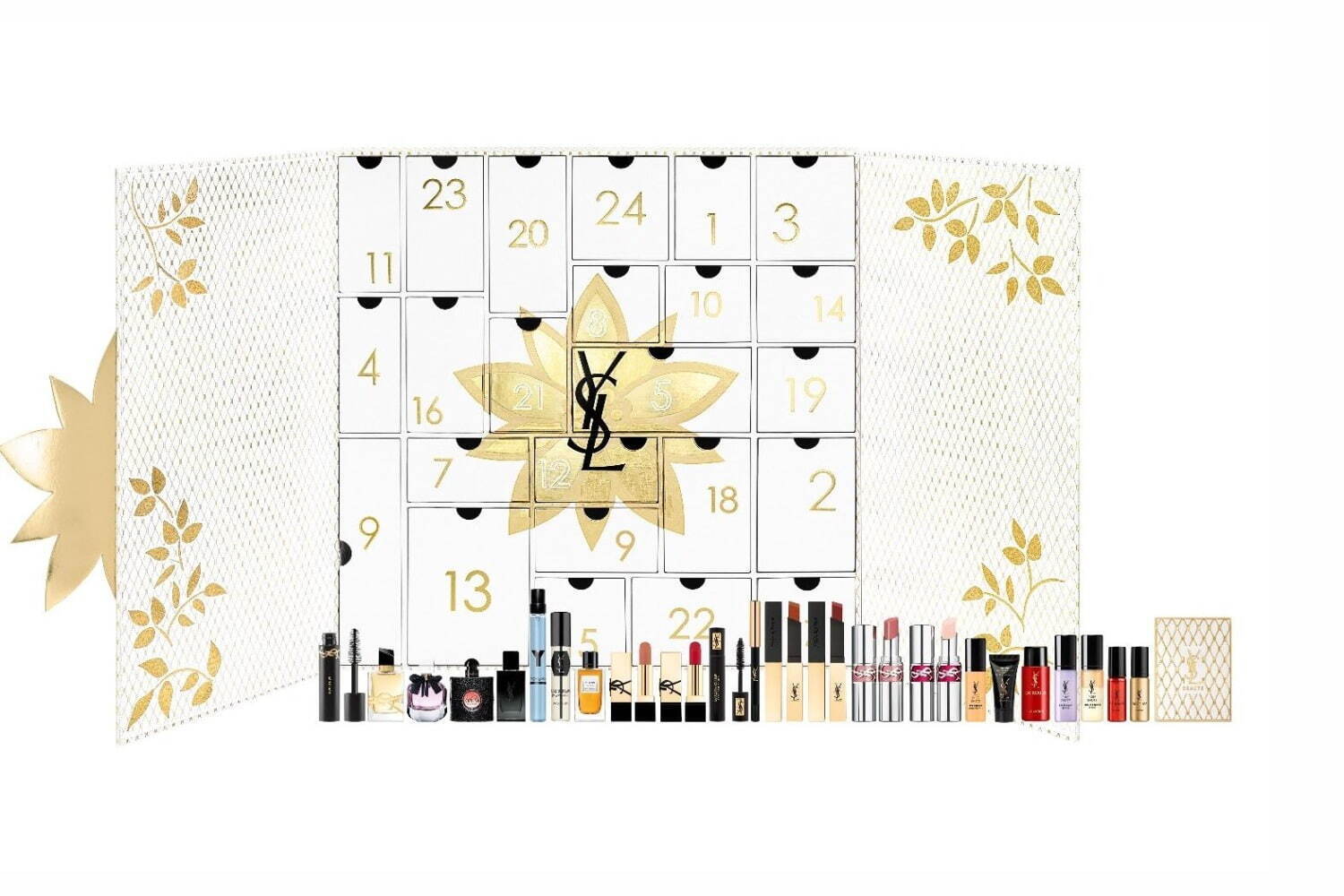 イヴ・サンローラン24年クリスマスコフレ第1弾、“人気コスメ24製品入り