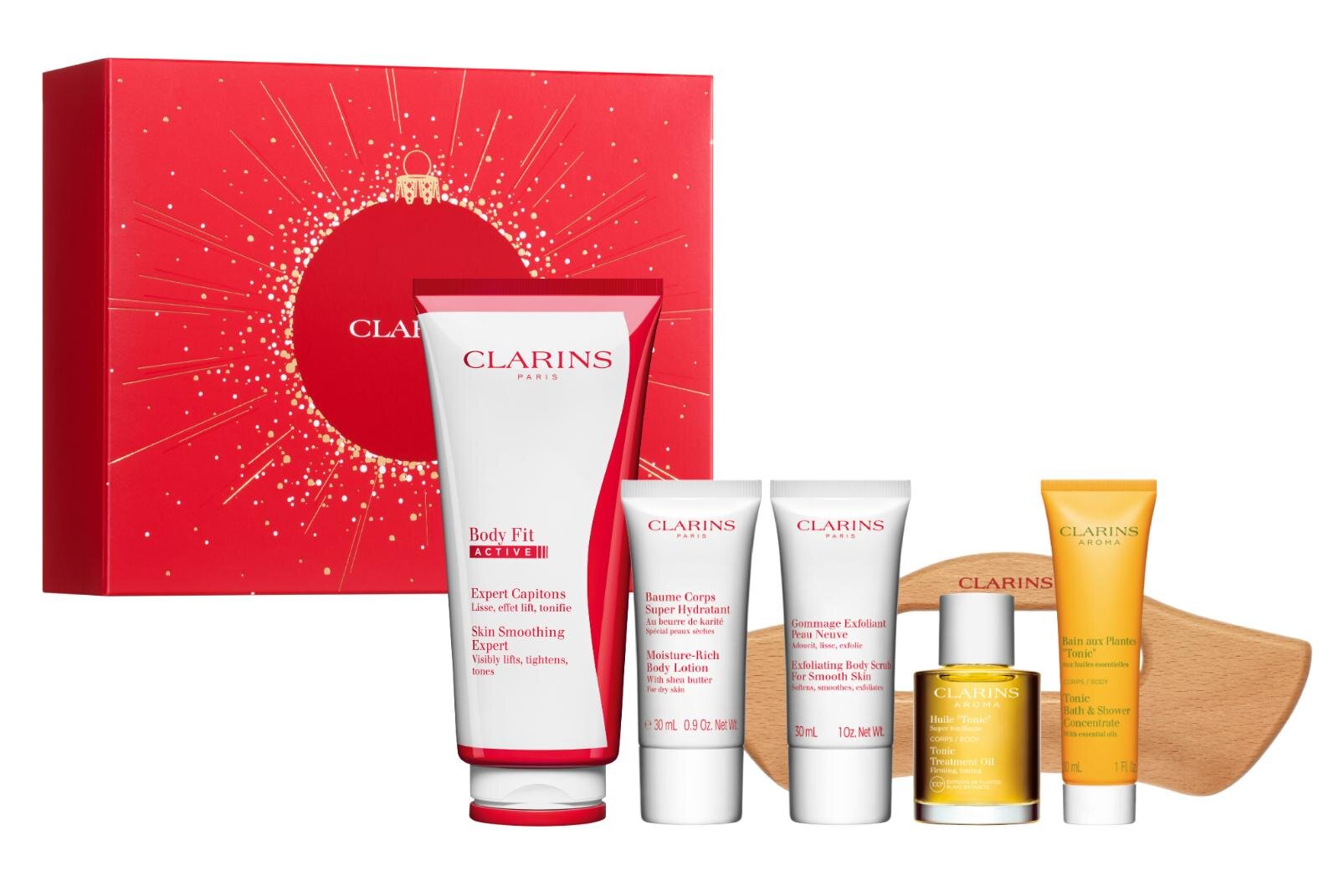 クラランス2025年クリスマスコフレ第3弾、“現品”ボディ美容液入り