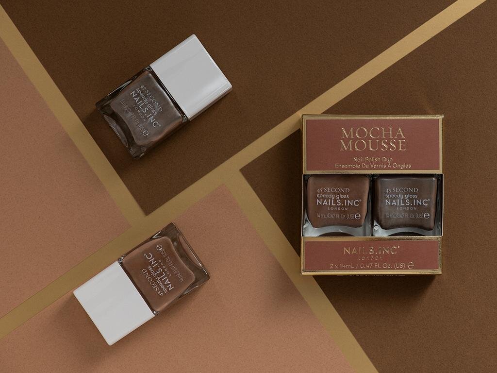 ネイルズ インク25年冬ネイルキット、まろやかに溶け込むモカブラウン