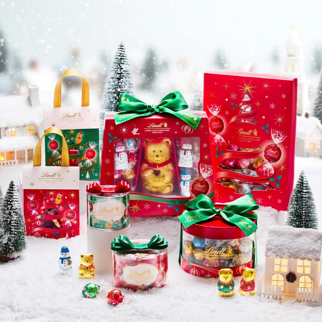 リンツ2025年クリスマス、テディベア型チョコレートや新作リンドール