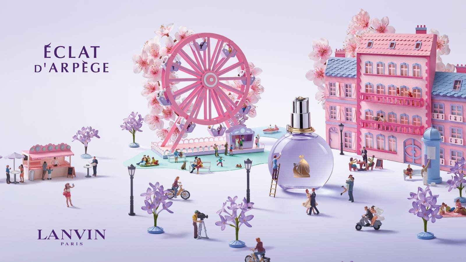 ランバン25年クリスマスコフレ、藤の花やピーチブロッサム溶け合う人気