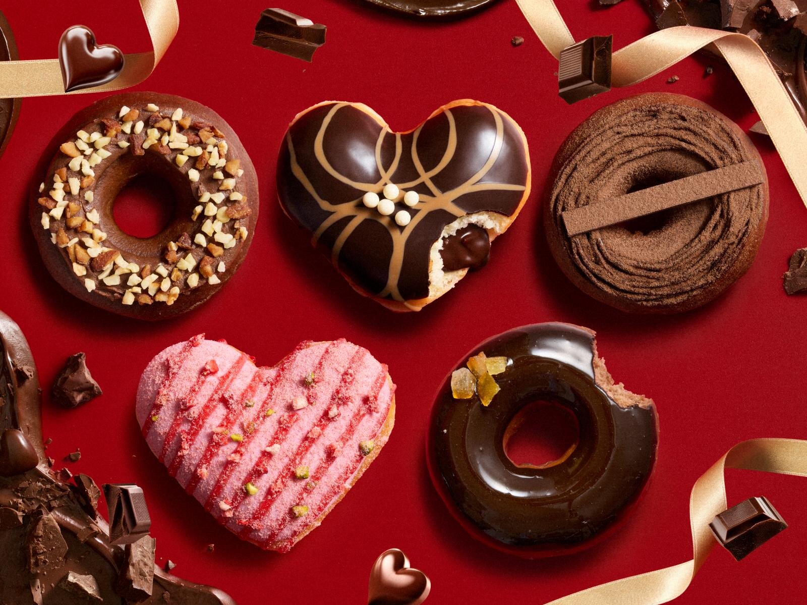 クリスピー・クリーム・ドーナツ26年バレンタイン、“カカオ香る”ビター