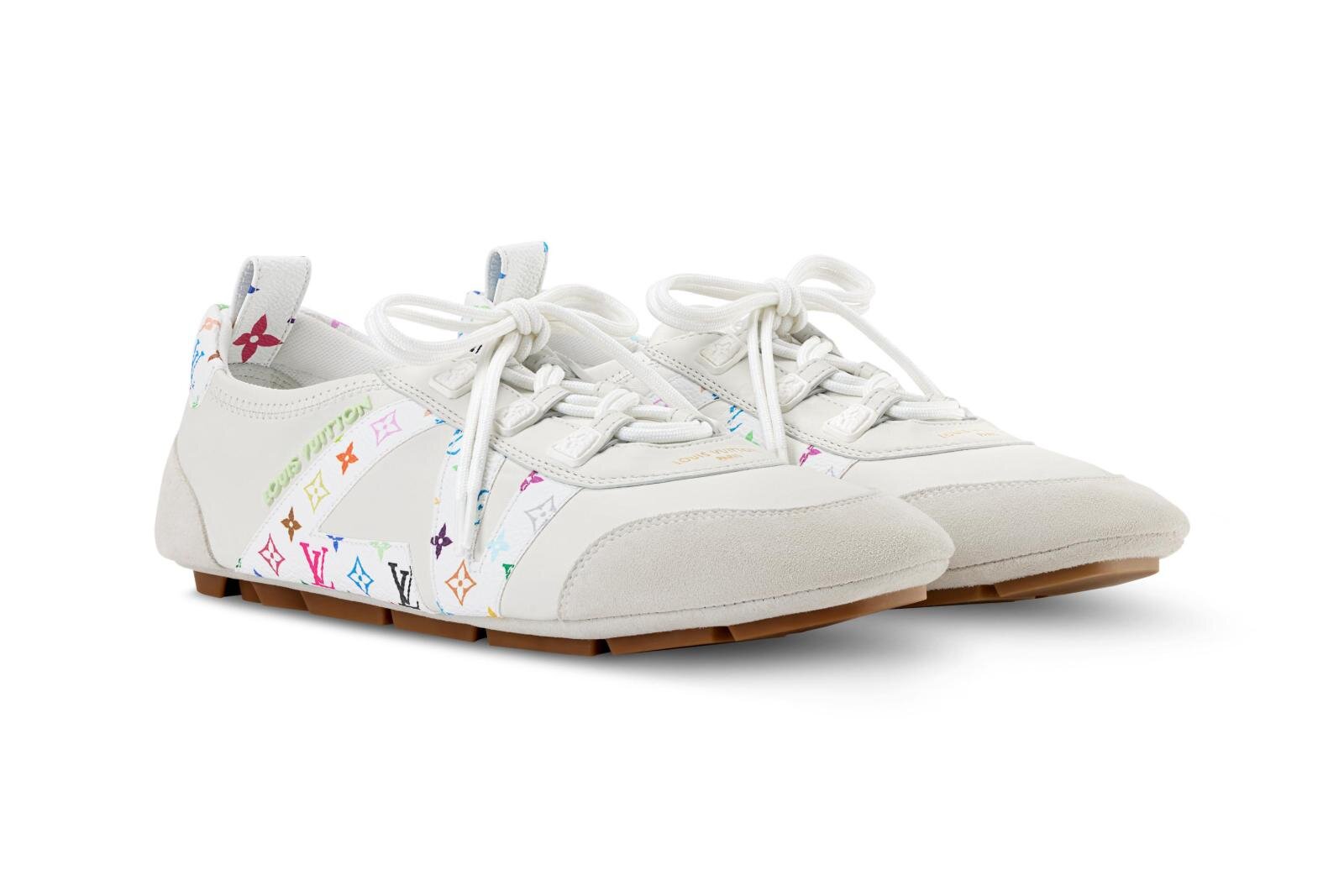 ルイ・ヴィトン×村上隆の”カラフル”モノグラム柄スニーカー、レザー