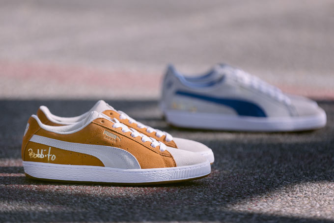 プーマ「スウェード」50周年記念のコラボシューズ、70年代を連想させる
