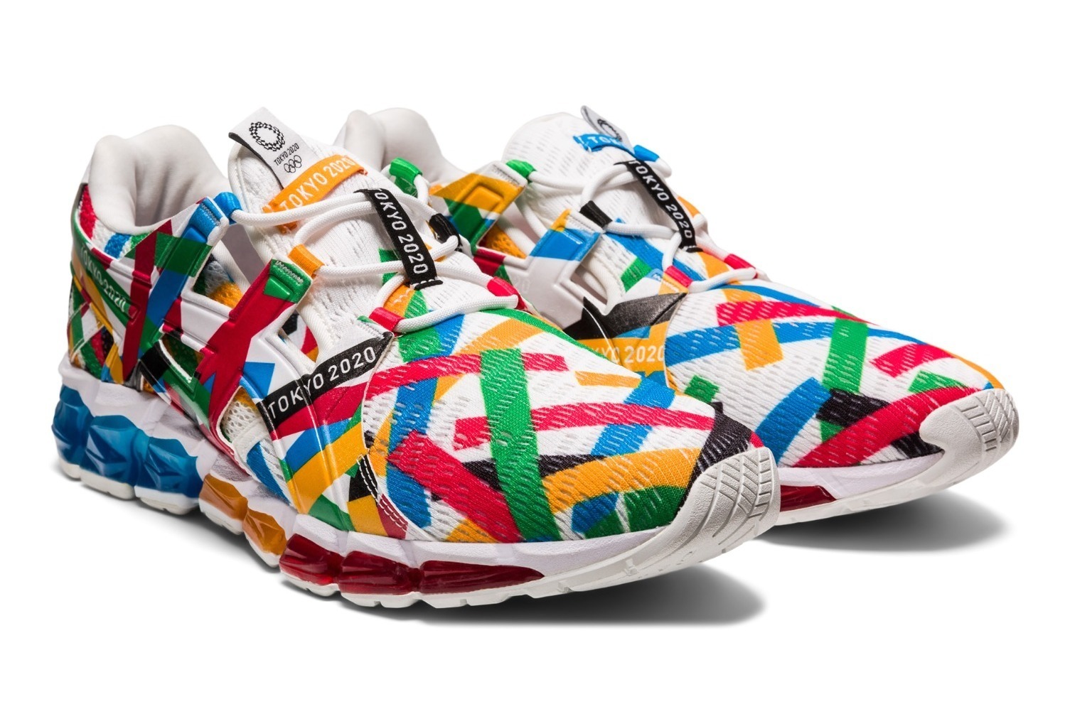 アシックスの“レインボー”スニーカー、オリンピックシンボルカラーの