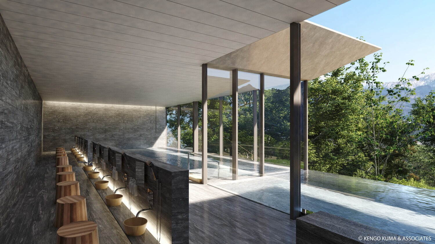 スノーピーク フィールド スイート スパ ヘッドクォーターズ」温浴施設