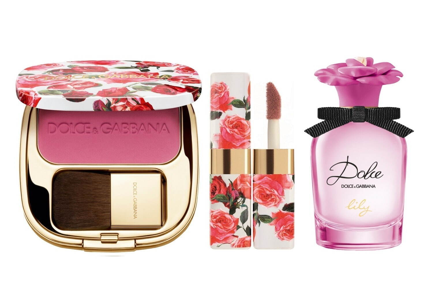 ドルチェ＆ガッバーナ ビューティ22年春コスメセット、“花モチーフ”の