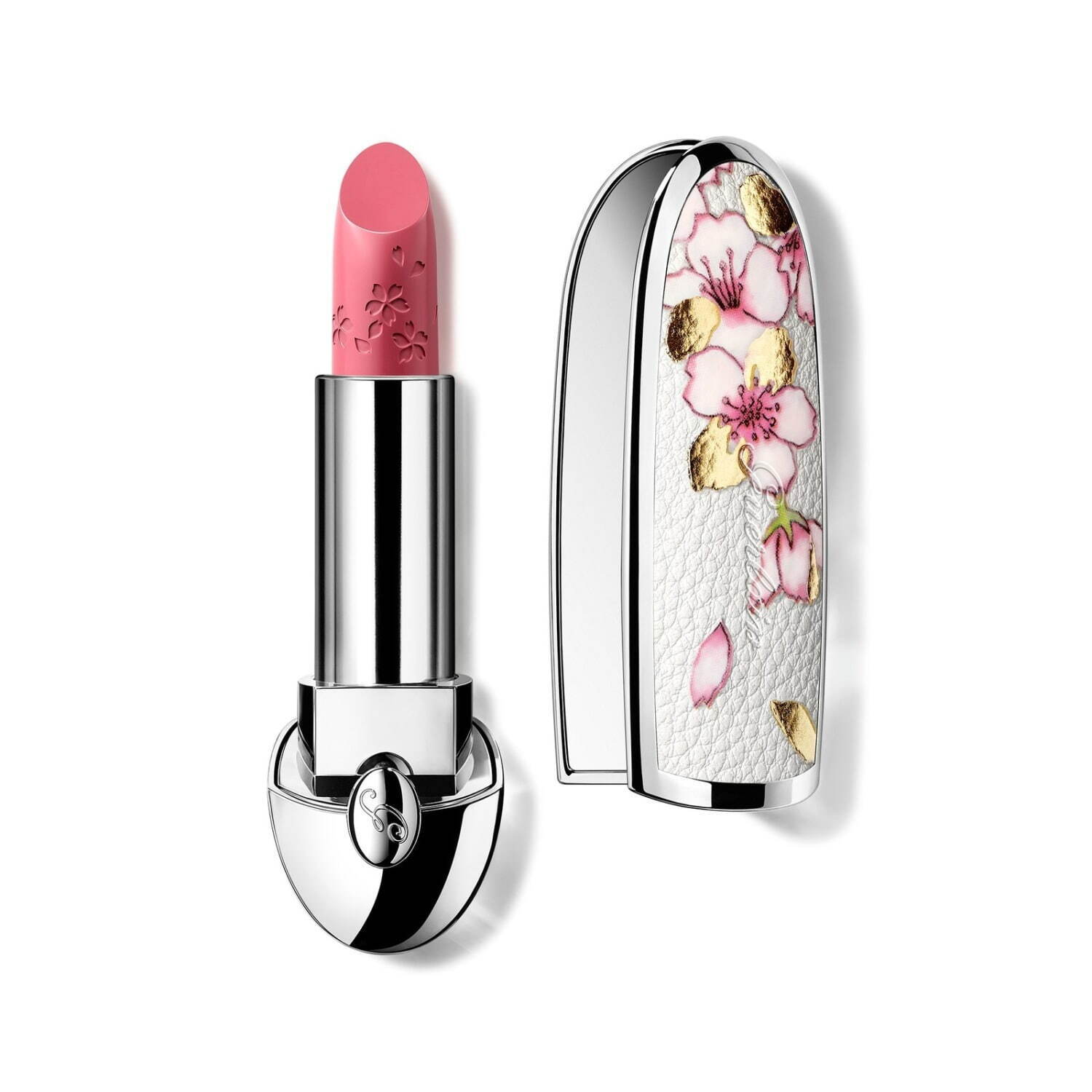 ゲラン“サクラ”着想の23年春リップ、“桜が咲き誇る”レザーケース