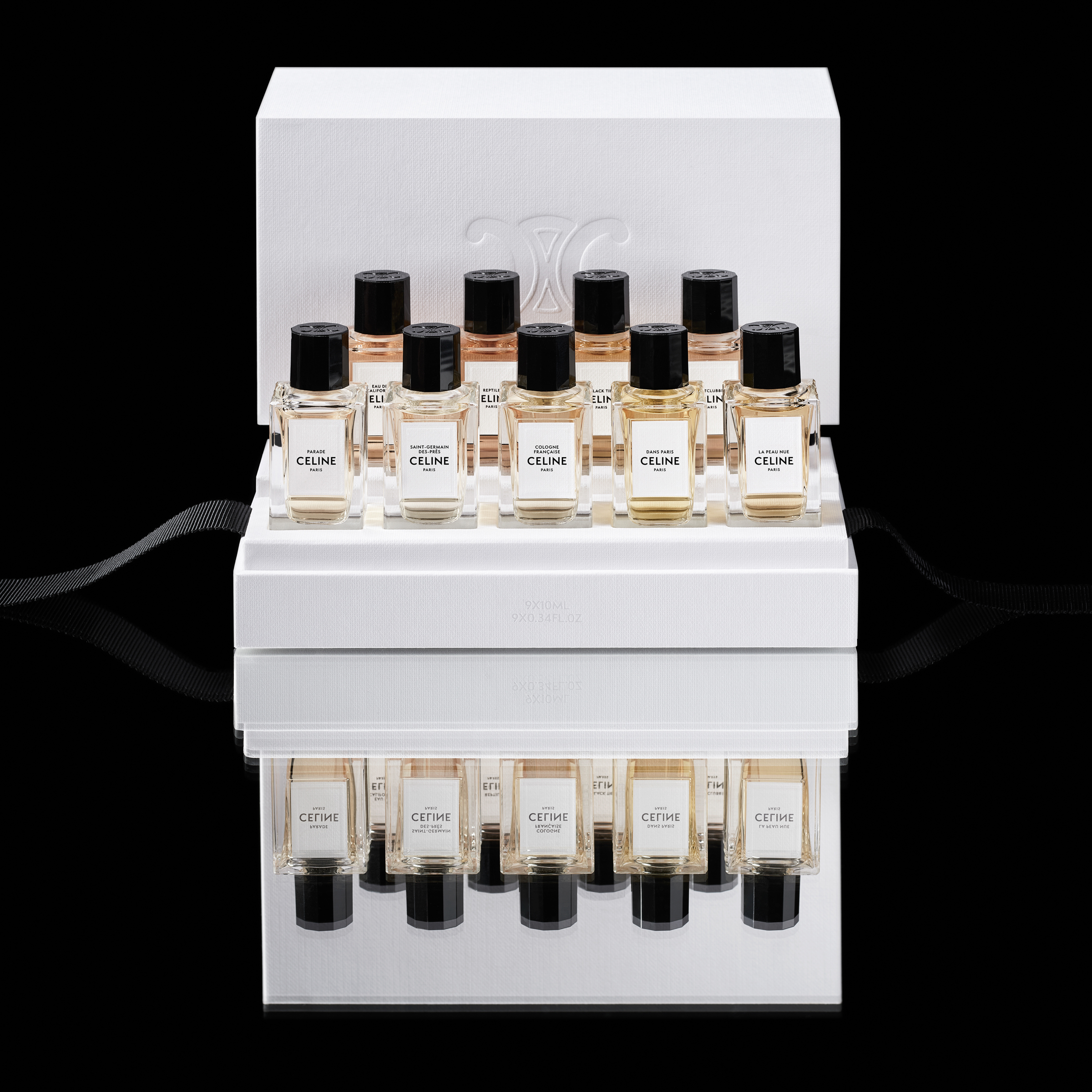 セリーヌ」がミニチュアサイズのパフューム発売、全9種類の香りがセットに