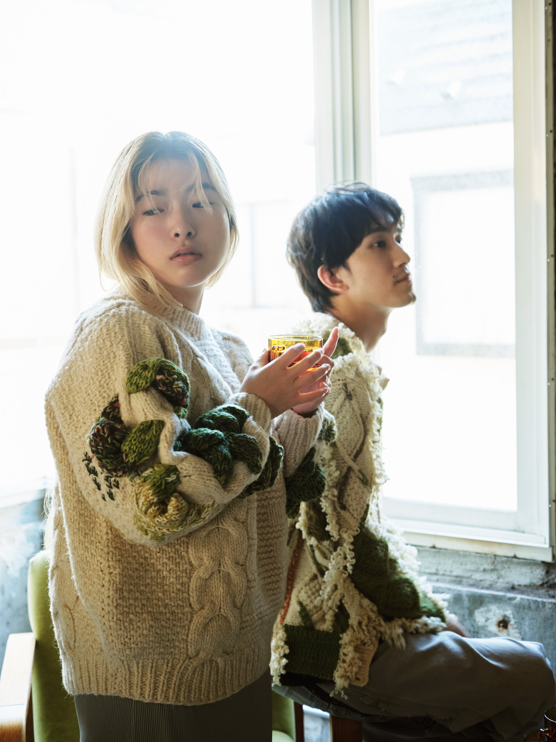 苔に侵食されたニット」を展示販売、蓮沼千紘の「an/eddy」が新作展を開催