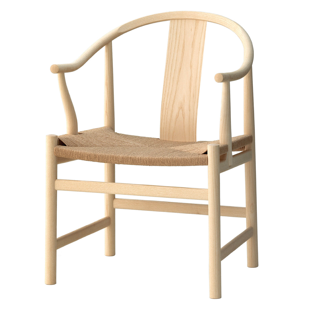 Hans Wegner PP56 Chinese Chair, Oak Oil, Indian Red Leather Seat