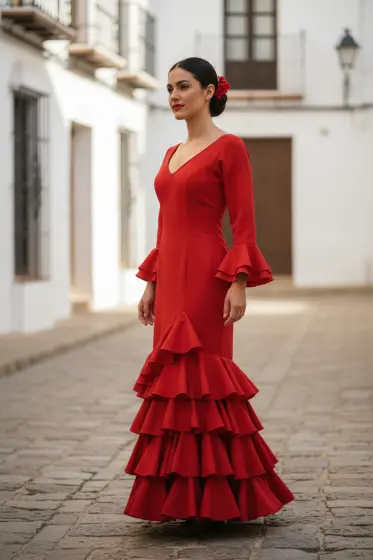 赤いフラメンコドレス サイズ44 | FlamencoExport
