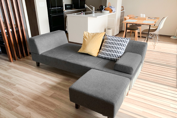 coffee大好き 3人掛けソファ FLANNEL PIVO スツール付 coffee大好き 様