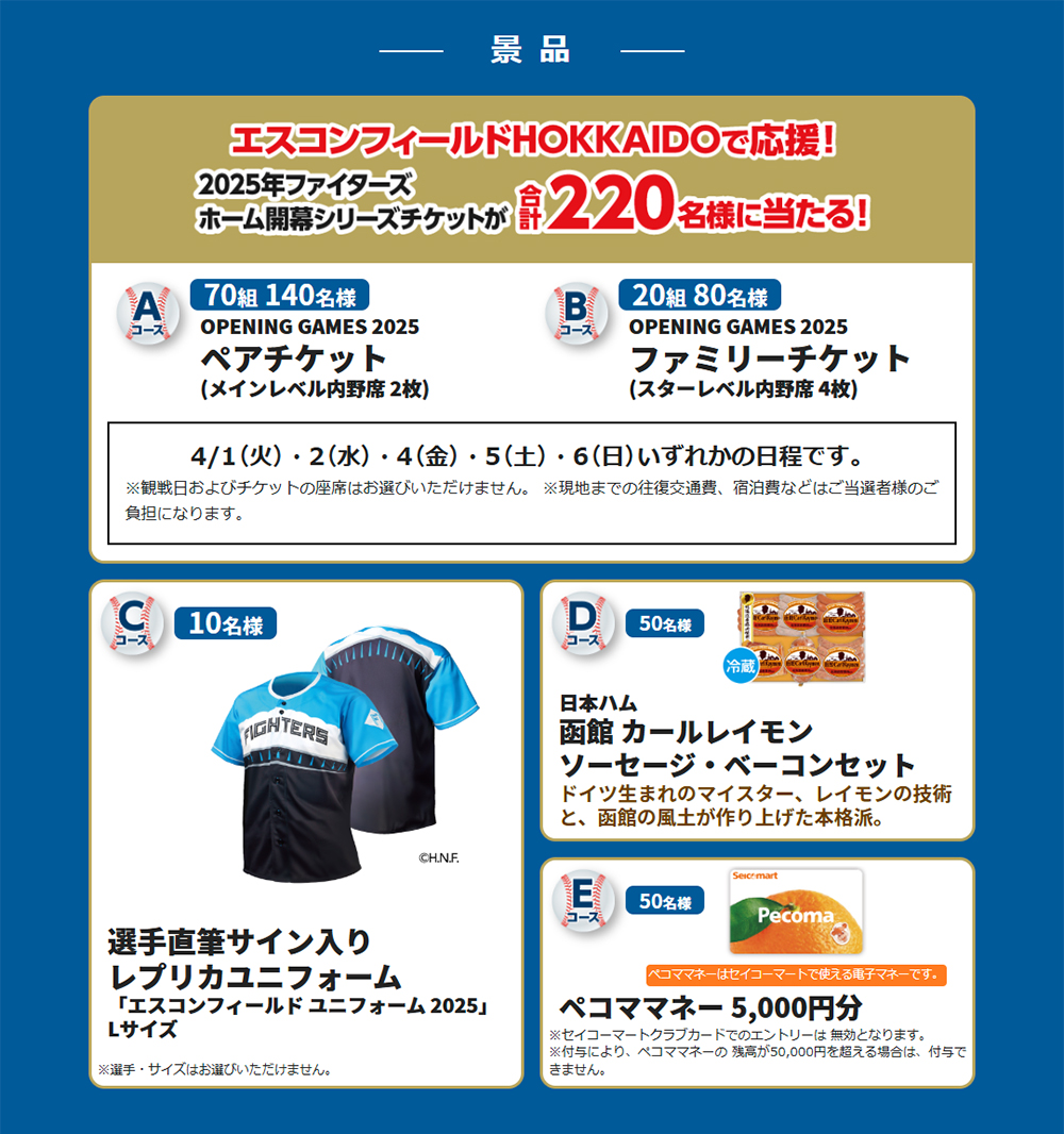 ファイターズ応援キャンペーン！セイコーマートで買い物をして、2025年