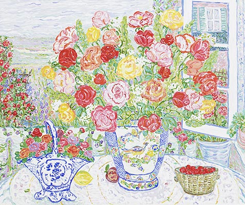 ローズインブルーム』レスリー・セイヤー | 絵画・アート販売