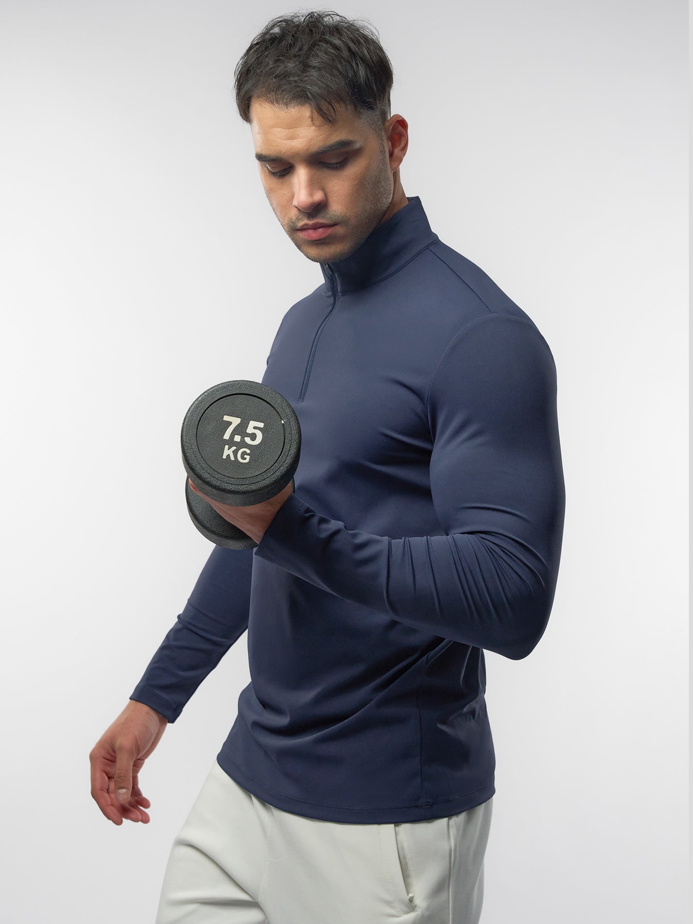 SmoothBlend Half Zip Mock Neck Tee: Zip Same Color – Fioboc