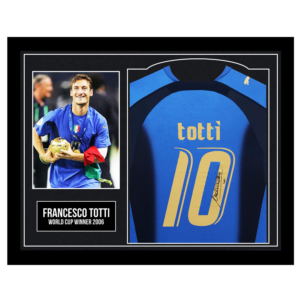 Francesco Totti Signed Framed Shirt - World Cup Winner 2006