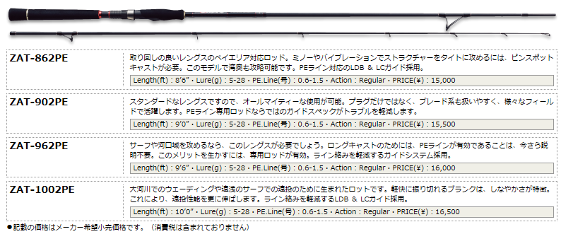 メジャークラフト Zaltz（ザルツ） 魚拓,中古釣具,釣具,釣り具