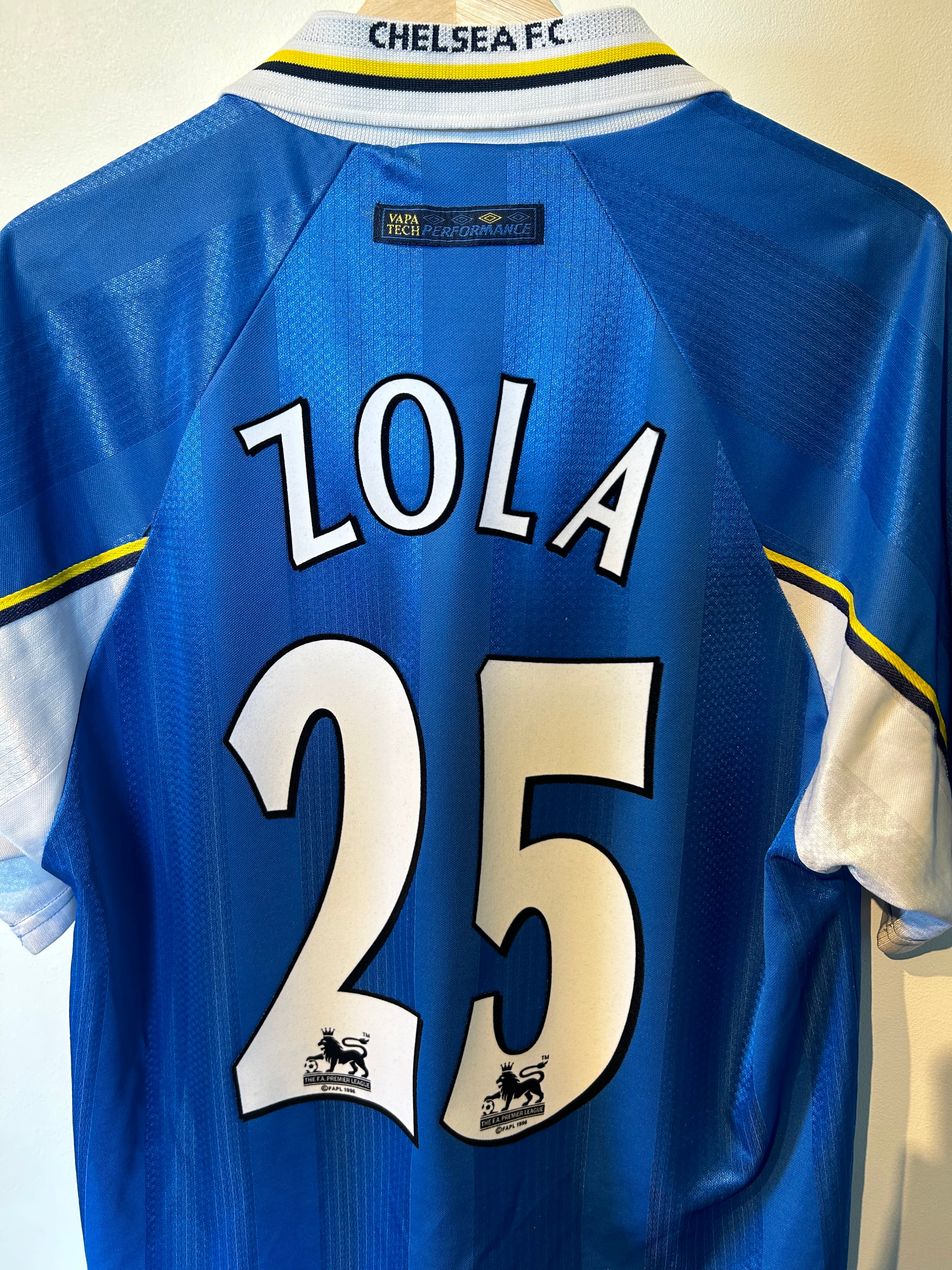 Chelsea 1997-99 Home Shirt, #25 Zola - M – Football Heaven