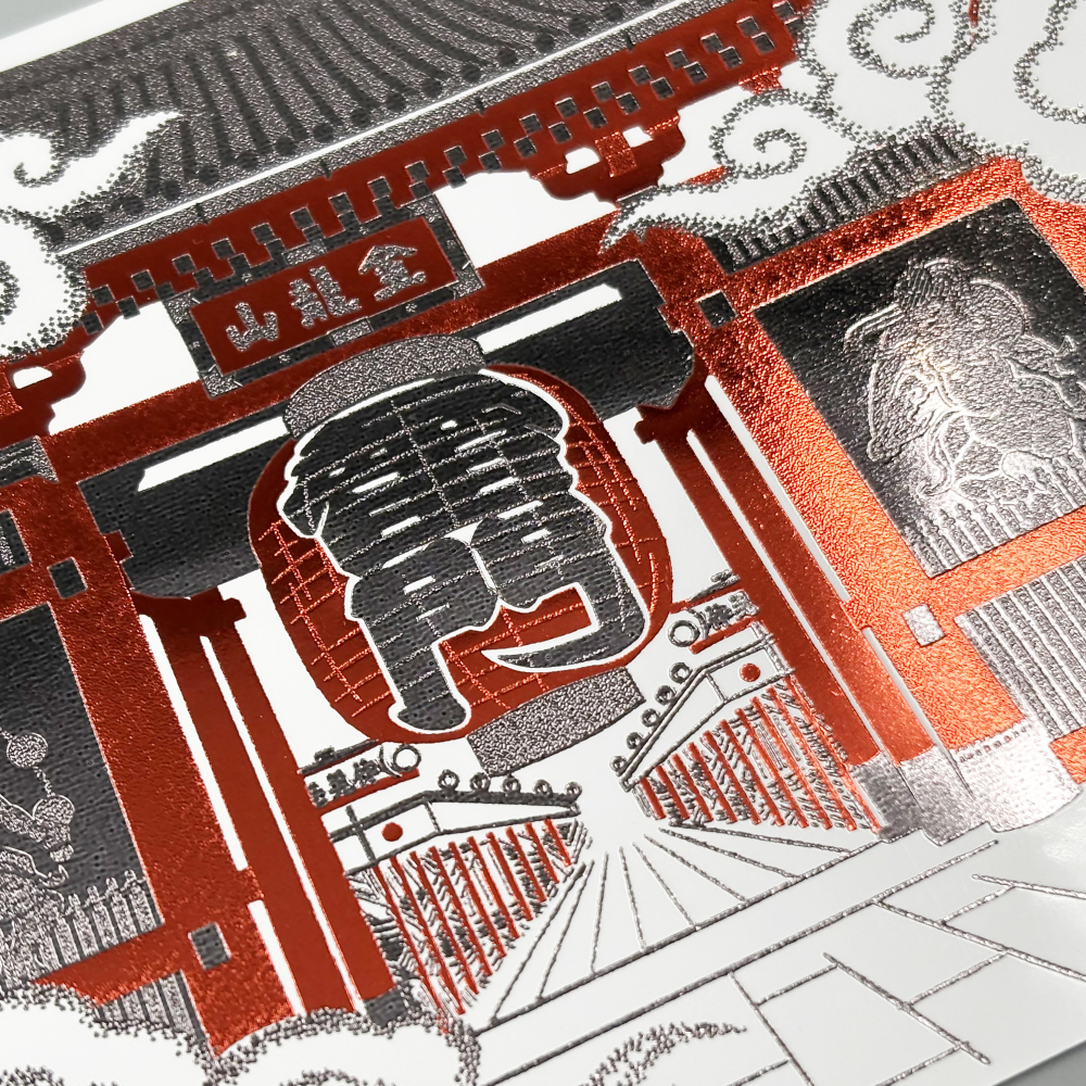 新商品】箔押しブランド「ROKKAKU」より、全面箔押し加工の『日本名所