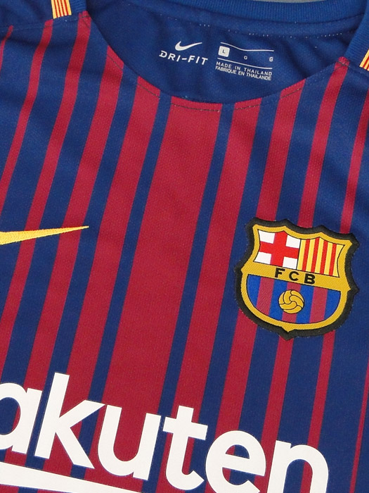 ナイキ) NIKE/17/18バルセロナ/ホーム/半袖/ジュニア用/楽天スポンサー