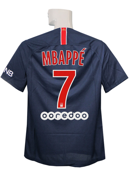 ナイキ) NIKE/18/19パリサンジェルマン/ホーム/半袖/エムバペ/背番号7