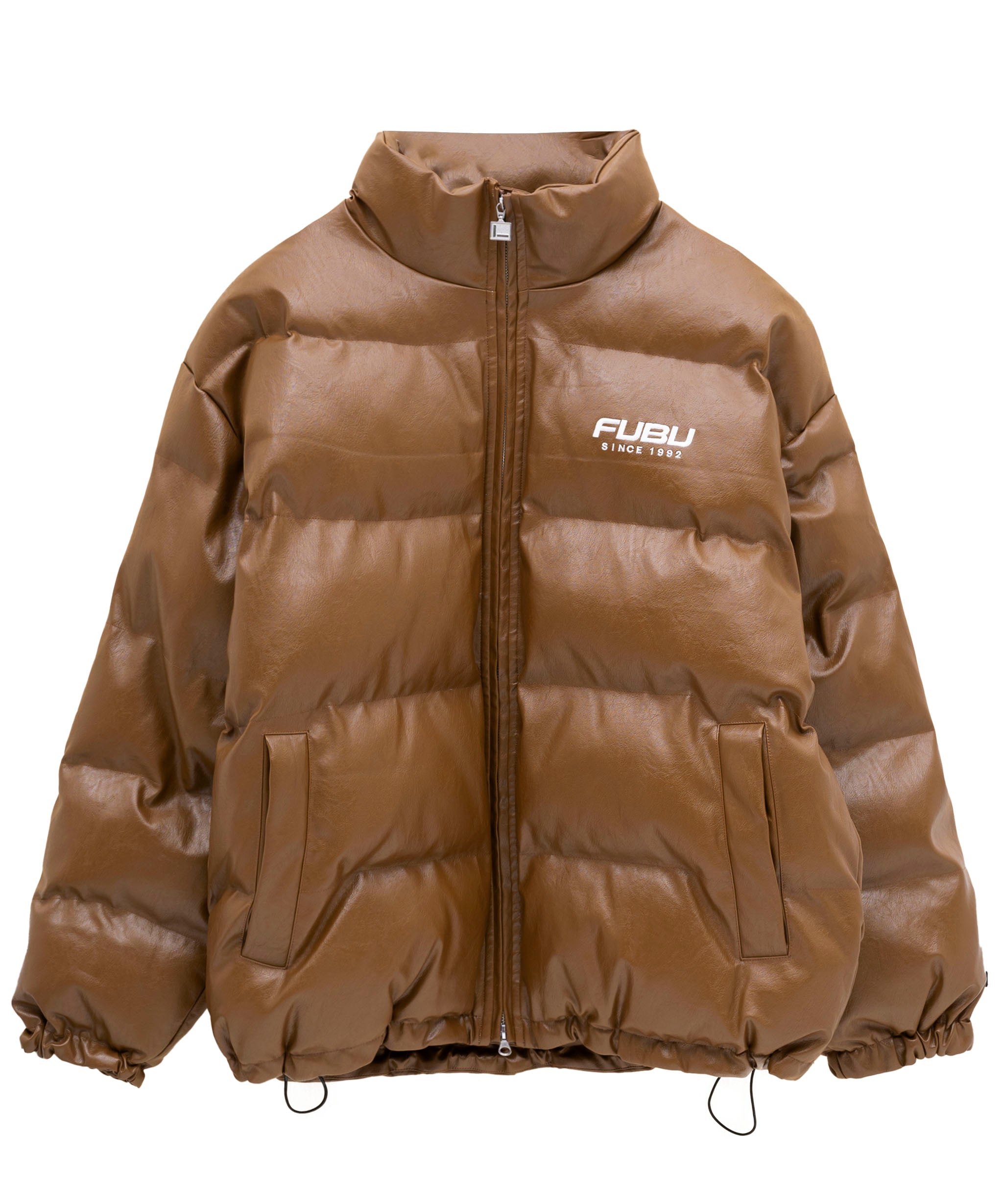 FUBU フブ アウター 中綿ジャケット フェイクレザー ジャンパー。FUBU