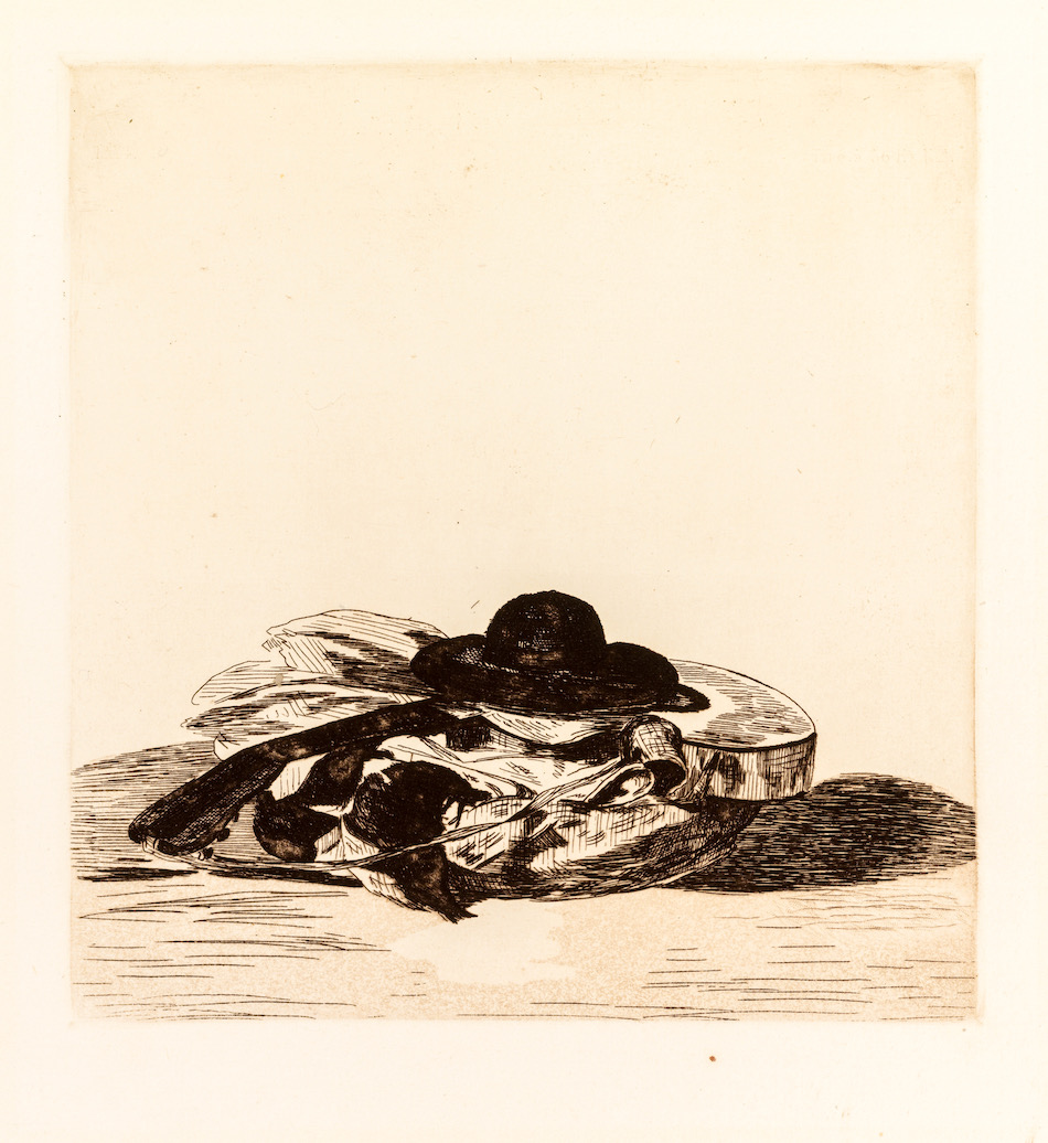 ギターと帽子（「マネ、30点のオリジナル・エッチング集」より