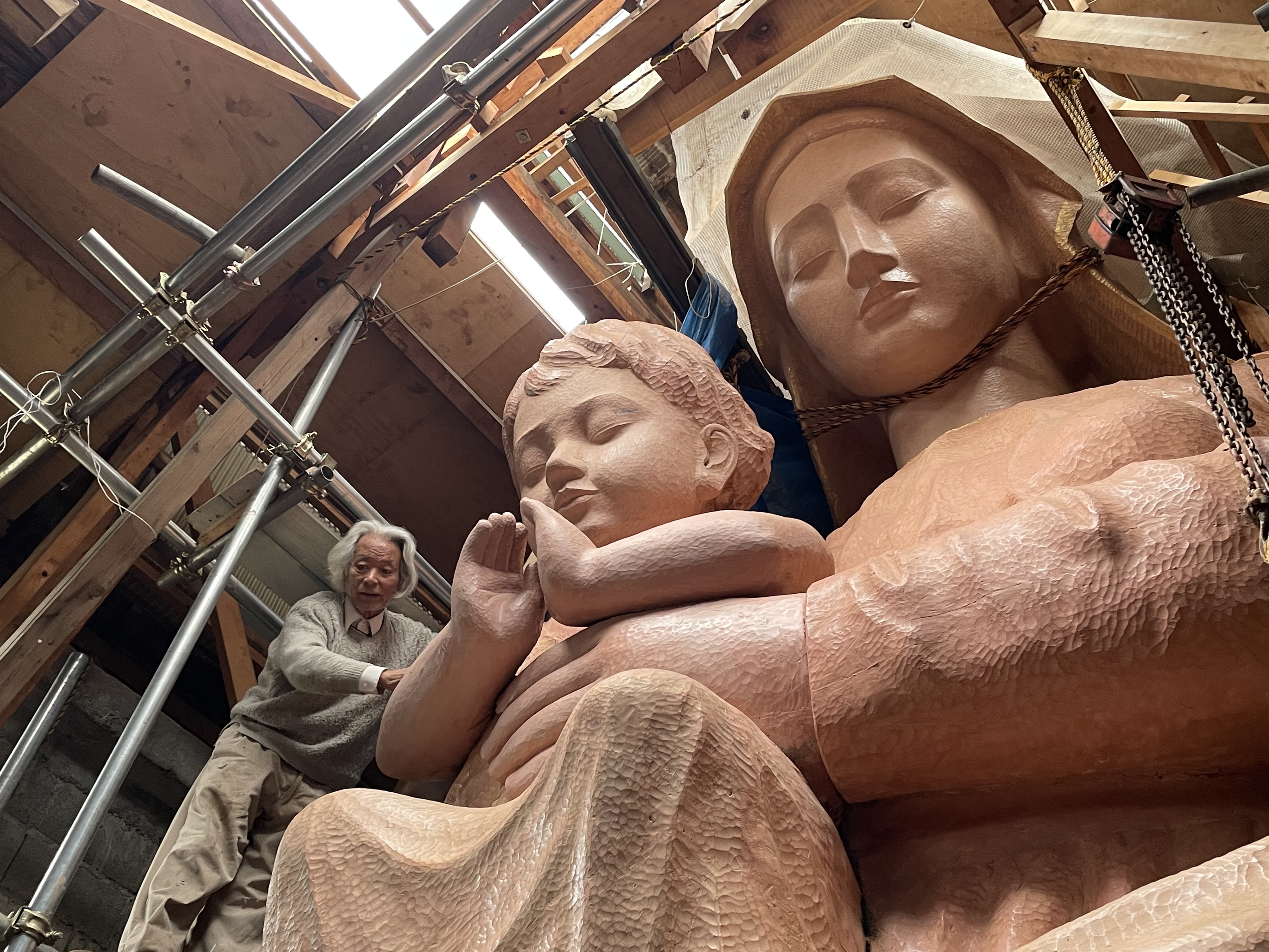 木彫りの巨大マリア像、藤沢から長崎へ！ 設置費用の寄付を市民団体が