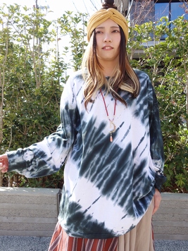 オーバーサイズタイダイ染めロンT｜『梟』通販 エスニック/アジアン