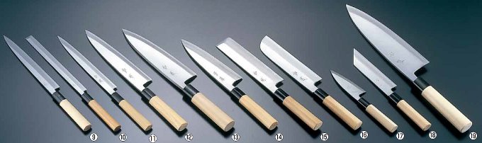 和包丁 雪藤 玉白鋼包丁-柳刃、蛸引、ふぐ引、身卸、出刃、舟行、薄刃