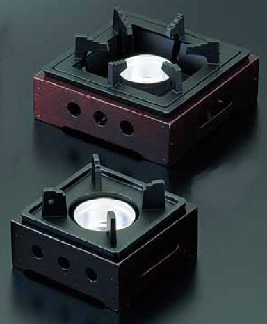 卓上コンロ アルミ 民芸風コンロ ブラウン 固形燃料用の通販-フクジネット