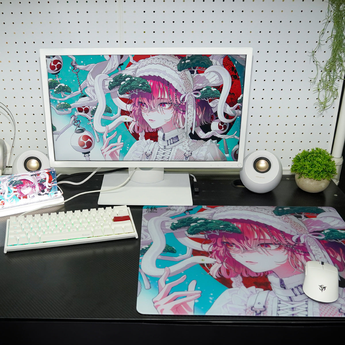 ふもコレSEASONS × 秋赤音 Dream Gamer 雷 ガラスマウスパッド 24冬