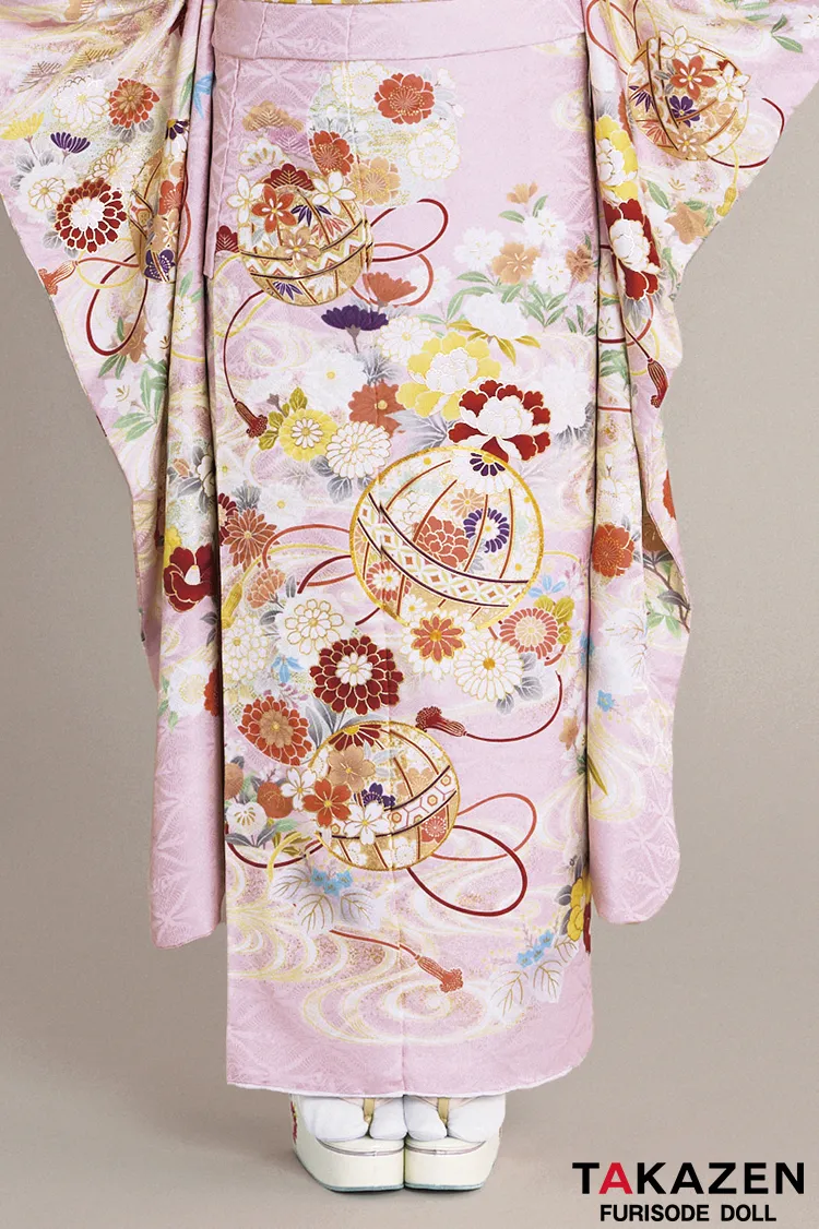 最新作正統派古典 ピンク 鞠柄/和柄 かわいい はんなり 上品 きれいめ