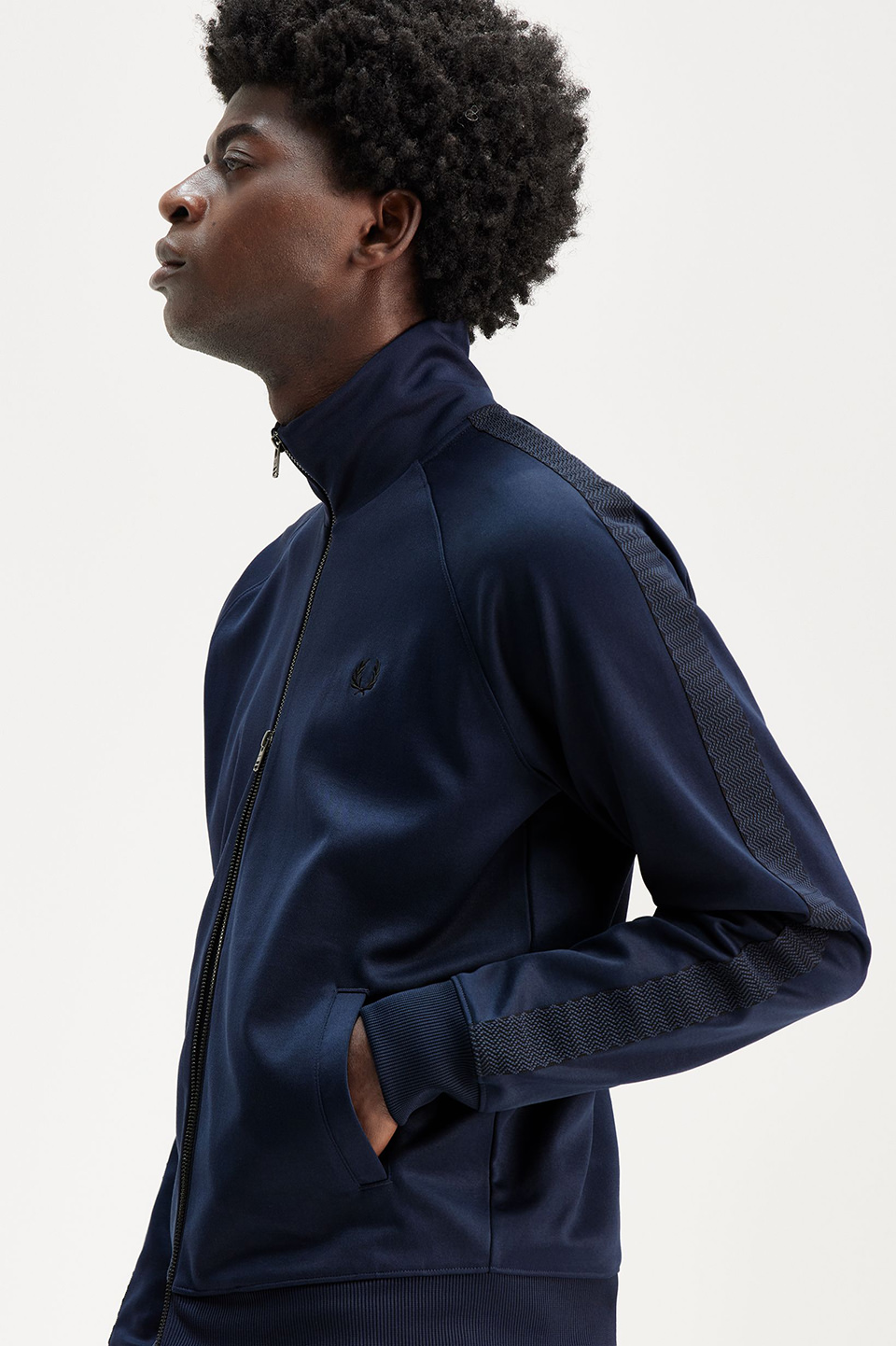 Tape Detail Track Jacket(S 395：DARK CARBON): | FRED PERRY JAPAN