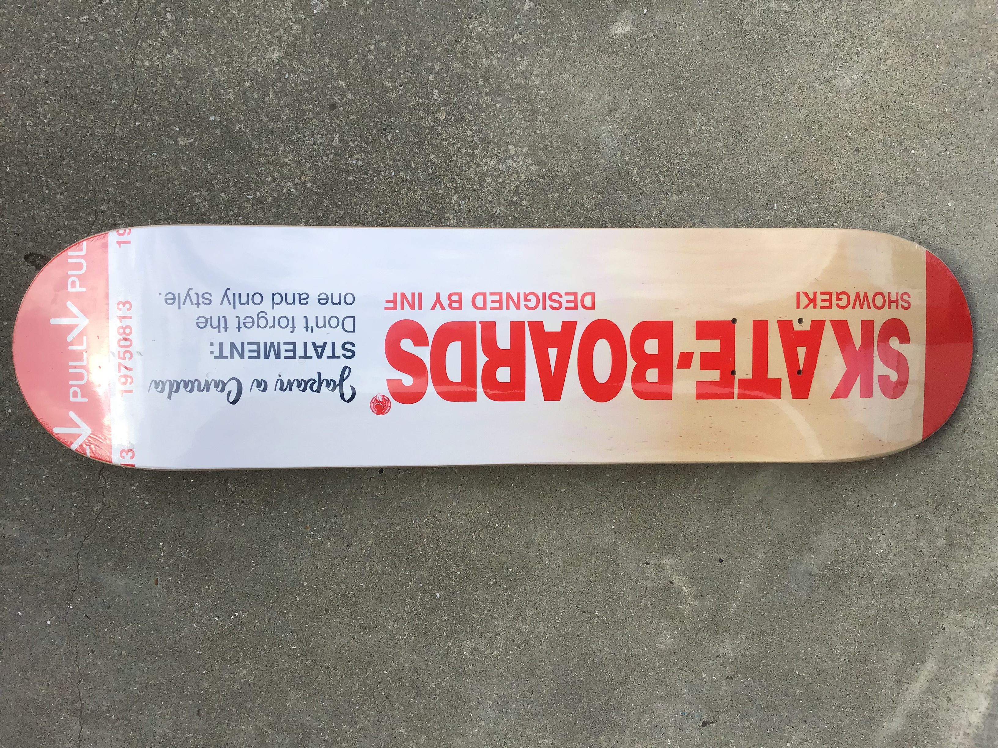 SHOWGEKI SKATEBOARDS PULL ショウゲキ スケートボード 7.5インチ