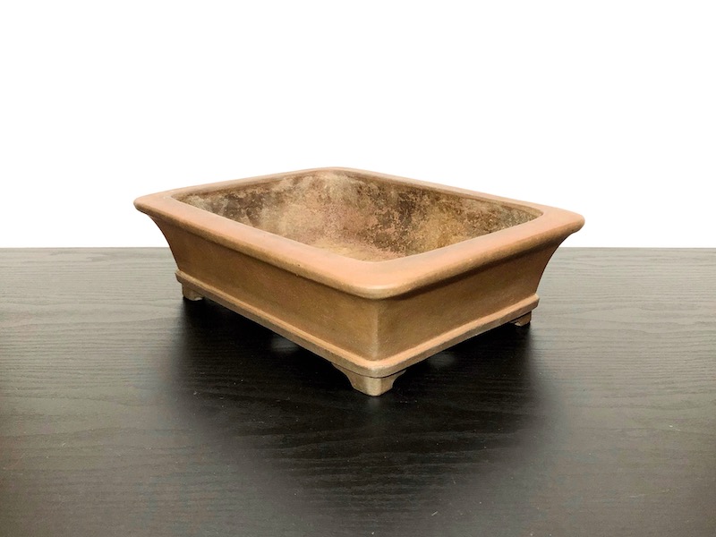 和鉢の販売通販専門店：常滑鉢 「中野行山」 外縁下紐長方鉢/FROM JAPAN