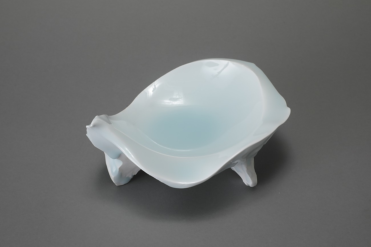 初代加藤善治 花形平鉢 「七十九翁 早梅亭造之」銘 加藤善治 平鉢 早梅