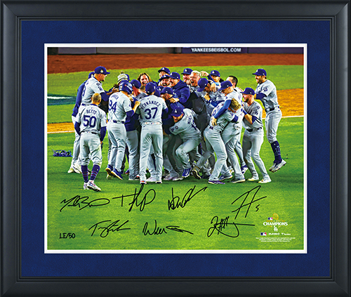 ロサンゼルス・ドジャースワールドシリーズ優勝記念複数人選手直筆