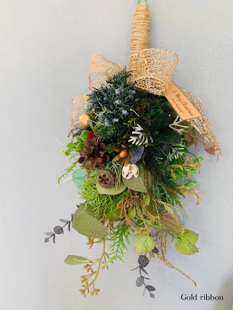 クリスマススワッグリボン色ゴールド ｜ G-Call ふるさと納税